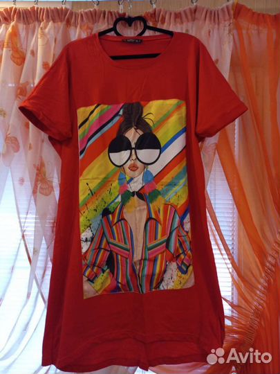 Платье футболка женское