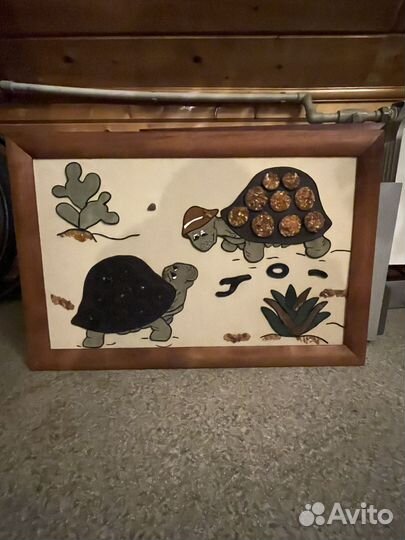 Картина с янтарем