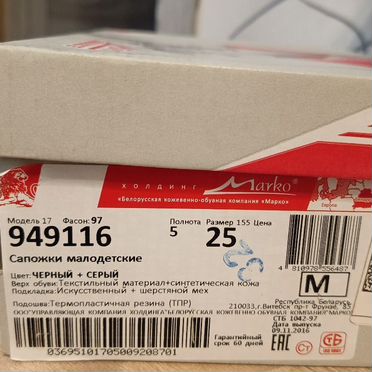 Сноубутсы для мальчика 25