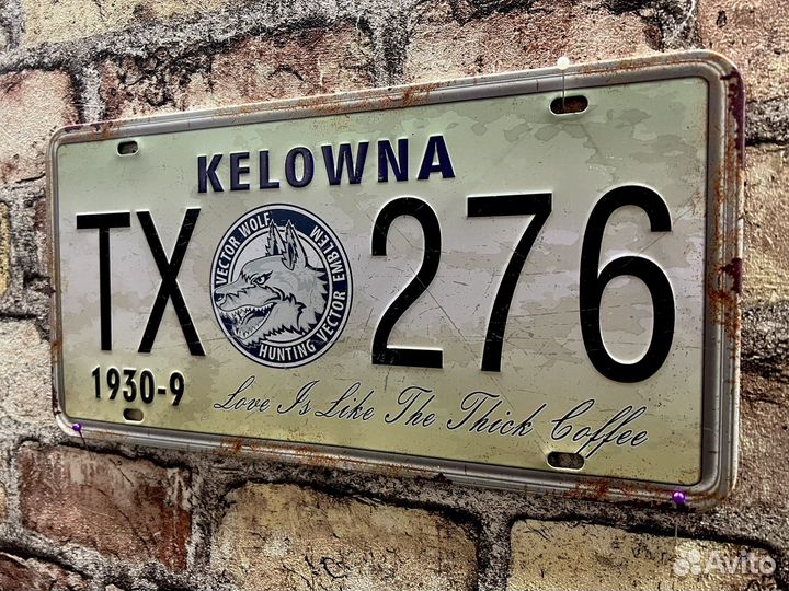 Металическая табличка Kelowna TX 276
