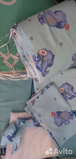 Бортик в кроватку,постельное и балдахин