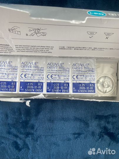 Линзы acuvue oasys -2.25