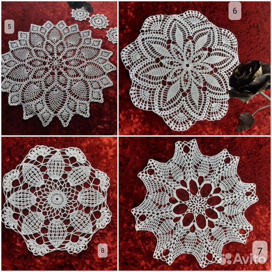 Салфетка-скатерть, ручная работа