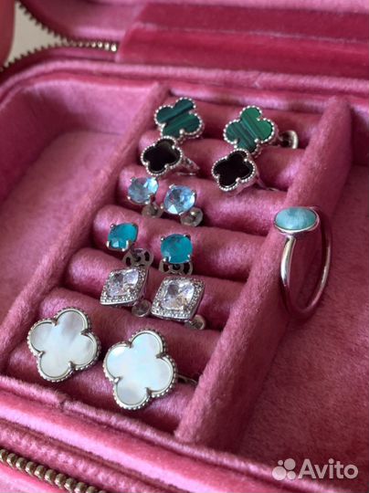 Серьги серебро 925 разные