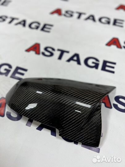 Накладки зеркал крышки BMW F30 стиль М карбон