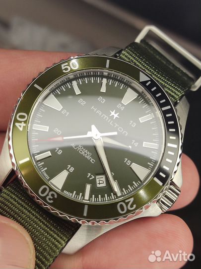 Hamilton Khaki Navy Scuba H82375961 Green Dial