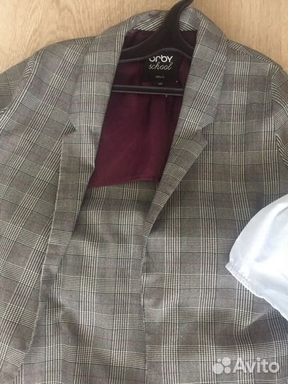 Школьный костюм, брюки, блузка 152