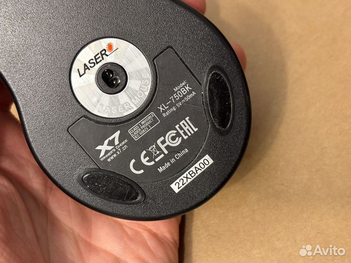 Мышь проводная A4Tech XL-750BK черный