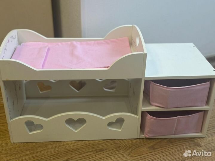 Двухярусная кроватка для кукол