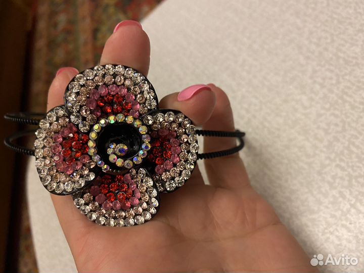 Ободок для волос с цветком