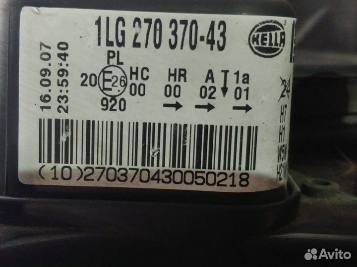 Фара левая Opel Astra H Z18XER 2007