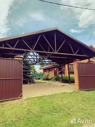 Навес двускатный