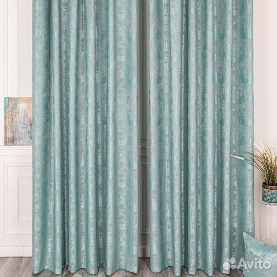 Шторы мрамор Зарина Бирюза