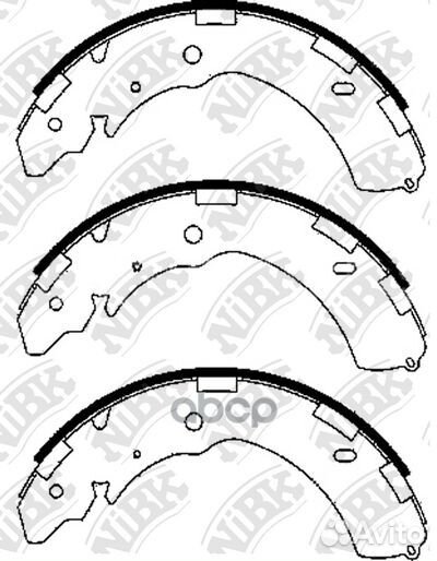 FN6741-nibk колодки барабанные з Mitsubishi L2