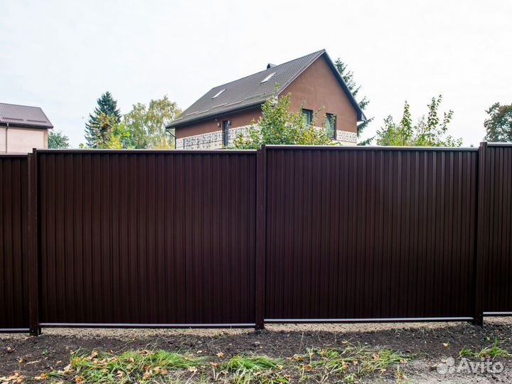 Забор из профнастила от изготовителя
