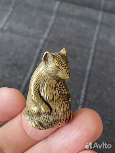 Крыса латунь фигурка миниатюра