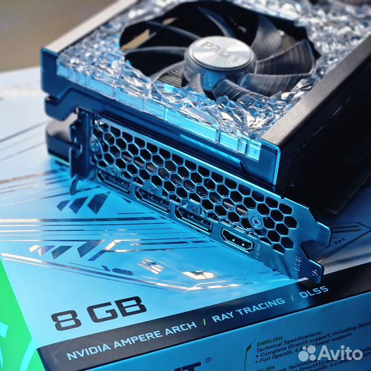 Красивая rtx 3070 palit Gamerock