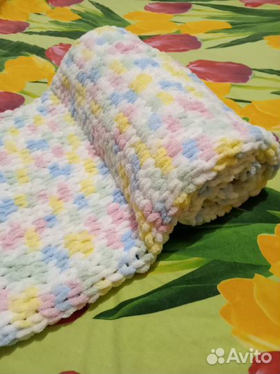 Плед детский вязаный ручная работа