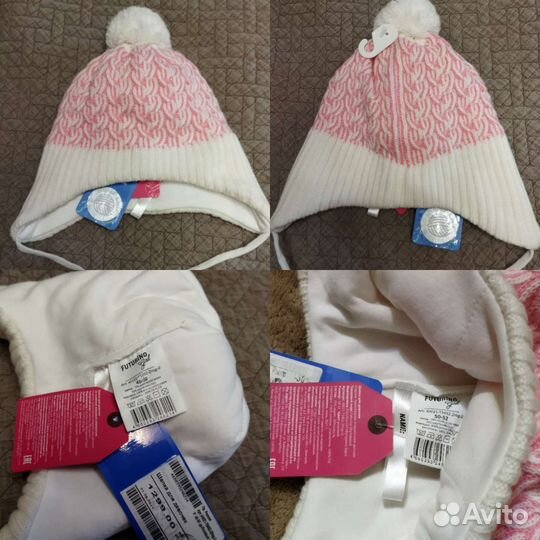 Новые шапки, шлемы, 46-48-50-52, шерсть/акрил, хб