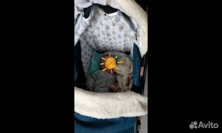 Детские санки коляска ника в отличном состоянии