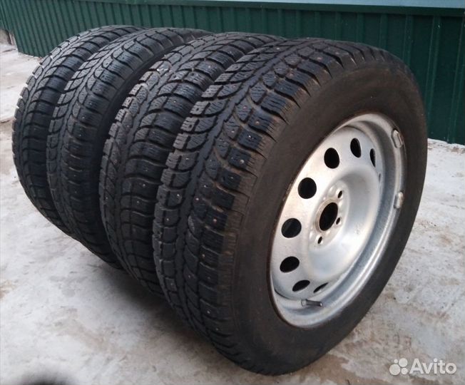 Диски R15, 5x100 с зимними шинами. 4 шт