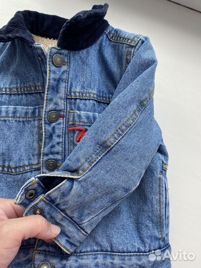 Джинсовая куртка утепленная детская Zara 86