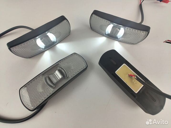 Фонари габаритные белые 24в с рамкой