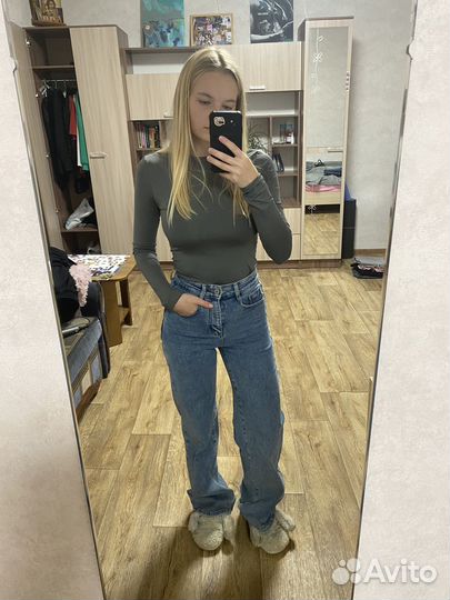 Джинсы женские широкие