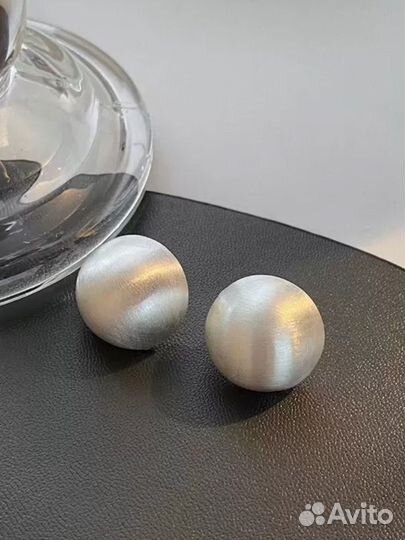 Серьги круглые шары
