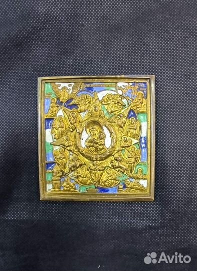 Старинная бронзовая икона
