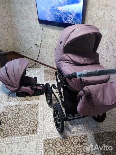 Коляска 2 в 1 эко кожа