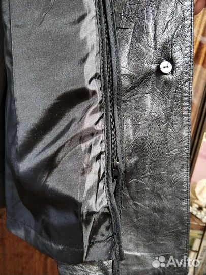 Куртка кожаная демисезонная женская