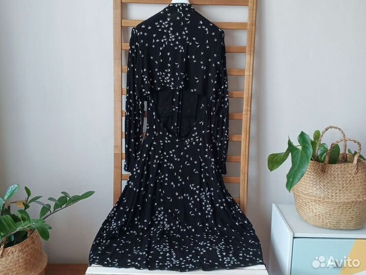 Платье рубашка с вырезом на спинке S/M