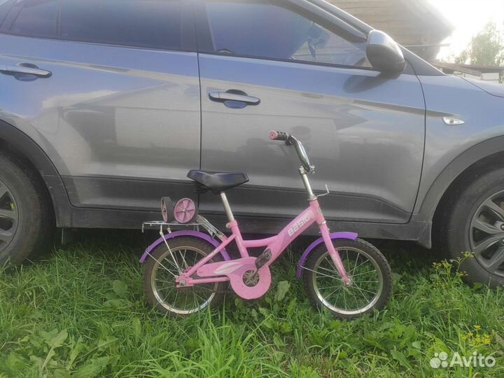 Детский велосипед бу для девочки+учебные колеса