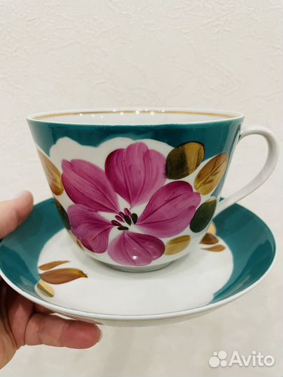 Чашка с блюдцем СССР дулево