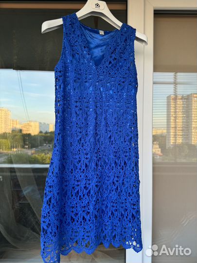 Платье женское синее