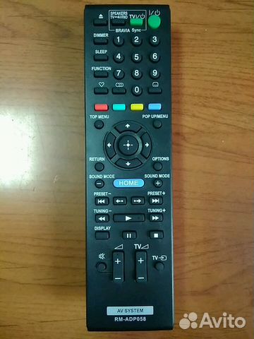 Пульт Sony RM-ADP058 для домашнего кинотеатра
