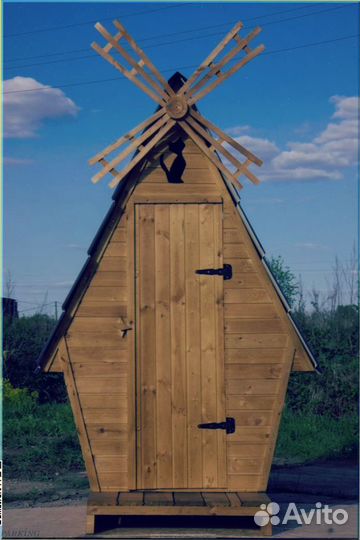 Дачный туалет деревянный USN