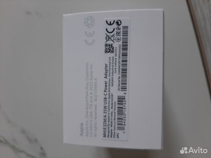 Зарядное устройство на iPhone 35w