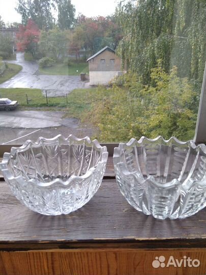 Ваза для фруктов хрусталь