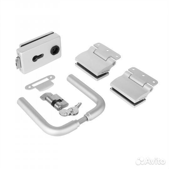 Фурнитура для стеклянной двери с ключевой вставкой