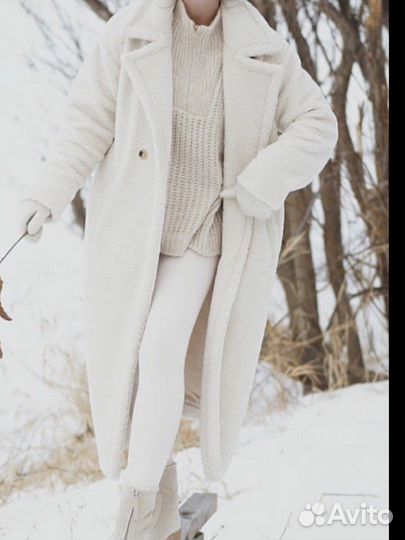 Шуба пальто тедди