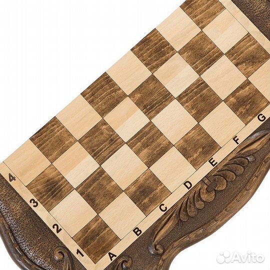 Шахматы и нарды резные Мамбет 50 х 50 см бук Армения 62604