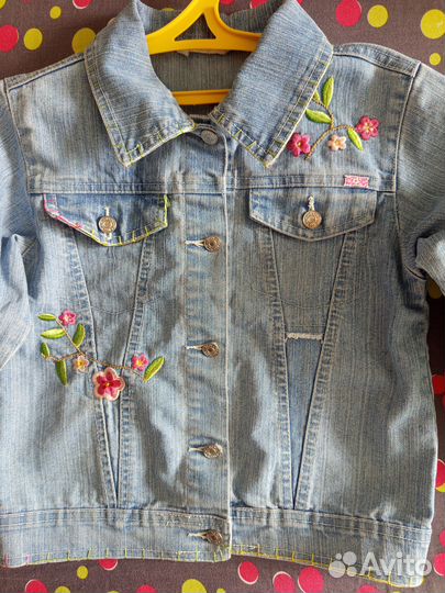 Джинсовая куртка для девочки 122 128