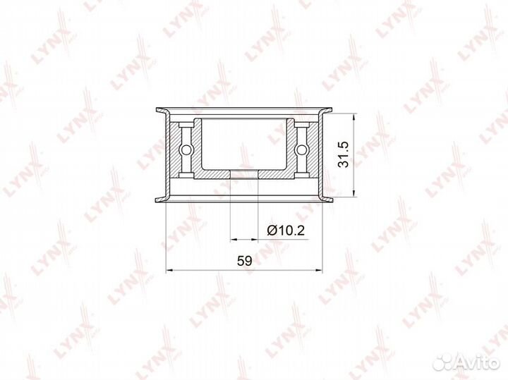 Lynxauto PB3005 Ролик ремня грм audi A4A6A8VW pass