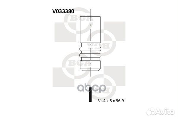 Клапан двигателя выпускной V033380 Bga