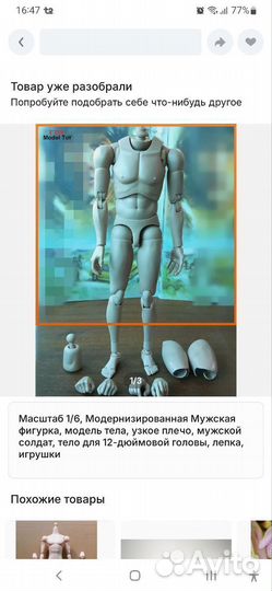 Тело мужское 1/6