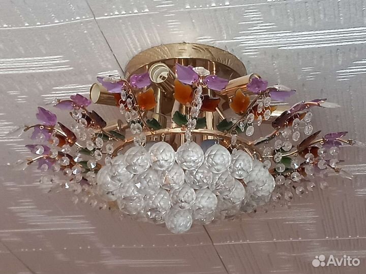 Люстры хрустальные бу