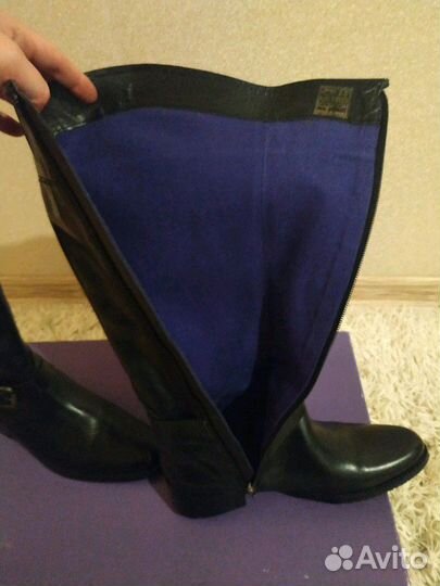 Кожаные сапоги