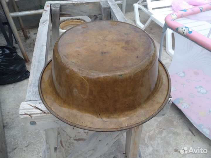 Латунный таз